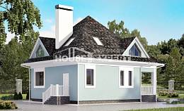 110-001-Л Проект двухэтажного дома с мансардным этажом, доступный домик из поризованных блоков Комсомольск-на-Амуре, House Expert