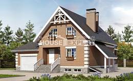 200-009-Л Проект трехэтажного дома с мансардой и гаражом, простой коттедж из арболита Комсомольск-на-Амуре, House Expert