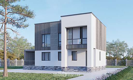 150-017-П Проект двухэтажного дома, классический коттедж из теплоблока Комсомольск-на-Амуре | Проекты домов от House Expert