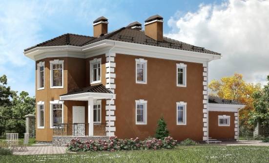 150-006-П Проект двухэтажного дома и гаражом, уютный дом из арболита Комсомольск-на-Амуре | Проекты домов от House Expert