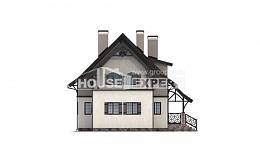 180-014-П Проект двухэтажного дома с мансардой, классический коттедж из газосиликатных блоков, Комсомольск-на-Амуре