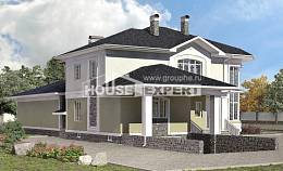 620-001-Л Проект трехэтажного дома, гараж, классический коттедж из блока Комсомольск-на-Амуре, House Expert