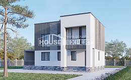 150-017-П Проект двухэтажного дома, уютный коттедж из твинблока Комсомольск-на-Амуре, House Expert