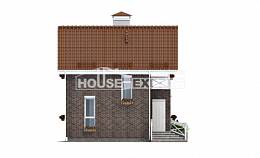 045-001-Л Проект двухэтажного дома мансардой, миниатюрный коттедж из блока Комсомольск-на-Амуре, House Expert