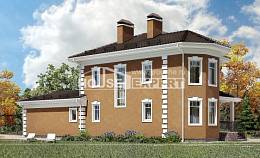 150-006-П Проект двухэтажного дома и гаражом, бюджетный домик из пеноблока Комсомольск-на-Амуре, House Expert