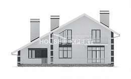 190-008-П Проект двухэтажного дома с мансардным этажом, гараж, просторный дом из твинблока Комсомольск-на-Амуре, House Expert