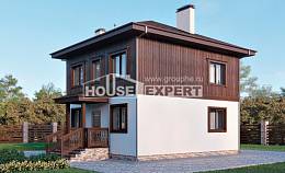 100-006-Л Проект двухэтажного дома, доступный дом из теплоблока Комсомольск-на-Амуре, House Expert