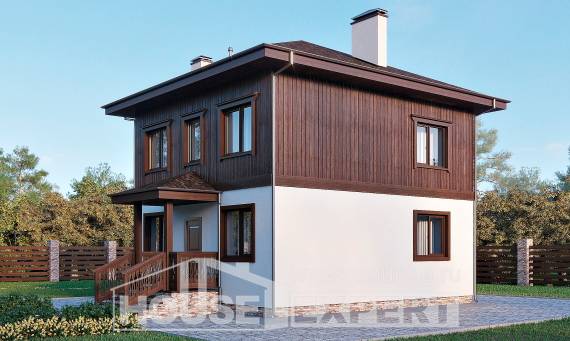 100-006-Л Проект двухэтажного дома, доступный дом из теплоблока Комсомольск-на-Амуре, House Expert
