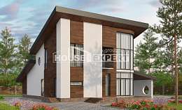 230-001-П Проект двухэтажного дома с мансардой, классический загородный дом из кирпича Комсомольск-на-Амуре, House Expert