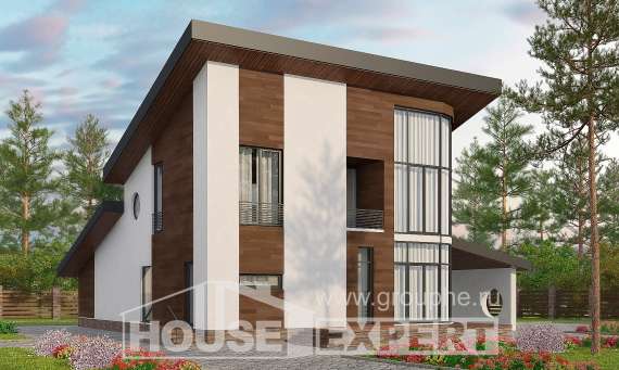 230-001-П Проект двухэтажного дома с мансардой, классический загородный дом из кирпича Комсомольск-на-Амуре, House Expert