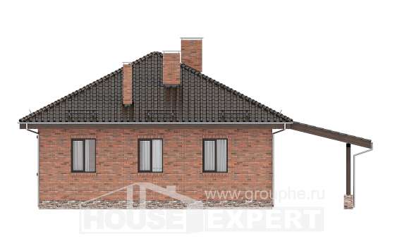 070-006-Л Проект одноэтажного дома, бюджетный домик из блока Комсомольск-на-Амуре, House Expert