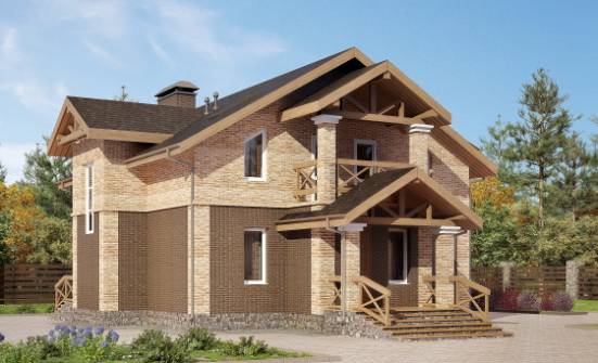 160-014-П Проект двухэтажного дома, простой загородный дом из поризованных блоков Комсомольск-на-Амуре | Проекты домов от House Expert